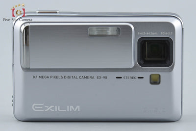 【中古】CASIO カシオ EXILIM Hi-ZOOM EX-V8 シルバー コンパクトデジタルカメラ 元箱付き
