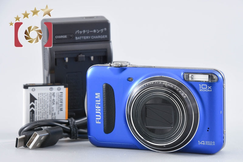 【中古】FUJIFILM 富士フイルム FinePix T300 ブルー コンパクトデジタルカメラ