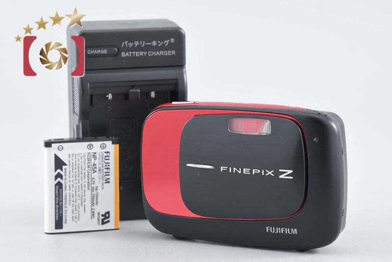 【中古】FUJIFILM 富士フイルム FinePix Z37 レッド＆ブラック コンパクトデジタルカメラ