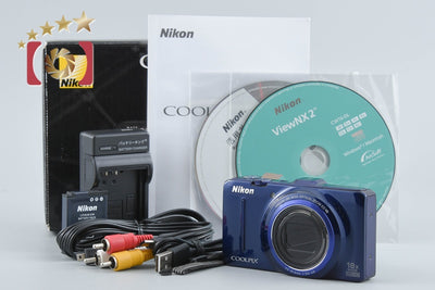 【中古】Nikon ニコン COOLPIX S9300 ネイビーブルー コンパクトデジタルカメラ 元箱付き