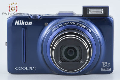 【中古】Nikon ニコン COOLPIX S9300 ネイビーブルー コンパクトデジタルカメラ 元箱付き