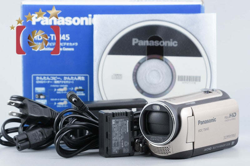 【中古】Panasonic パナソニック HDC-TM45 キャメルベージュ デジタルハイビジョンビデオカメラ 元箱付き