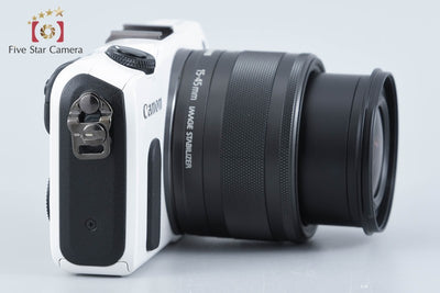 【中古】Canon キヤノン EOS M ホワイト + EF-M 15-45mm f/3.5-6.3 IS STM
