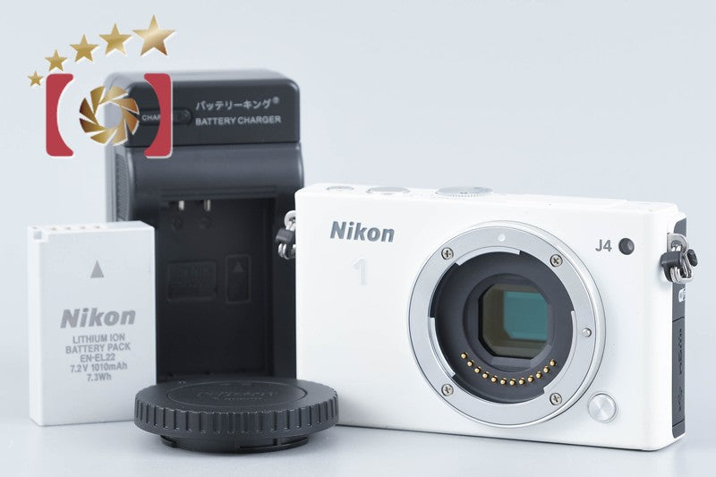 【中古】Nikon ニコン 1 J4 ホワイト ミラーレス一眼カメラ シャッター回数僅少