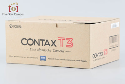 【中古】CONTAX コンタックス T3 ダブルティース コンパクトフィルムカメラ 元箱付き