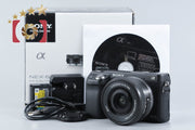 【中古】SONY ソニー α NEX-6 パワーズームレンズキット ブラック シャッター回数僅少 元箱付き 多言語対応
