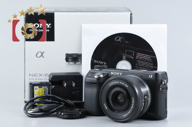 【中古】SONY ソニー α NEX-6 パワーズームレンズキット ブラック シャッター回数僅少 元箱付き 多言語対応