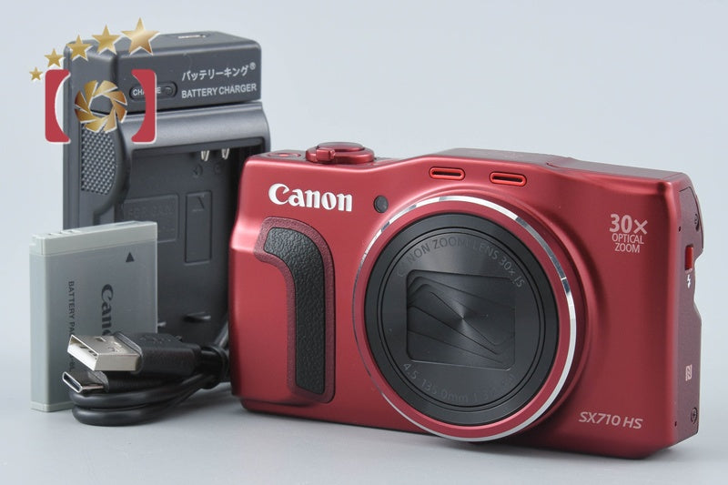 【中古】Canon キヤノン PowerShot SX710 HS レッド コンパクトデジタルカメラ