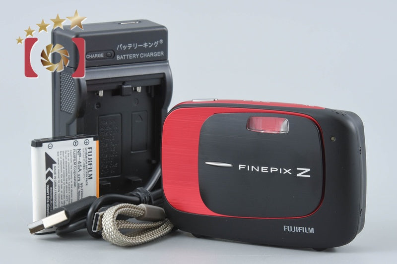 【中古】FUJIFILM 富士フイルム FinePix Z37 レッド＆ブラック コンパクトデジタルカメラ