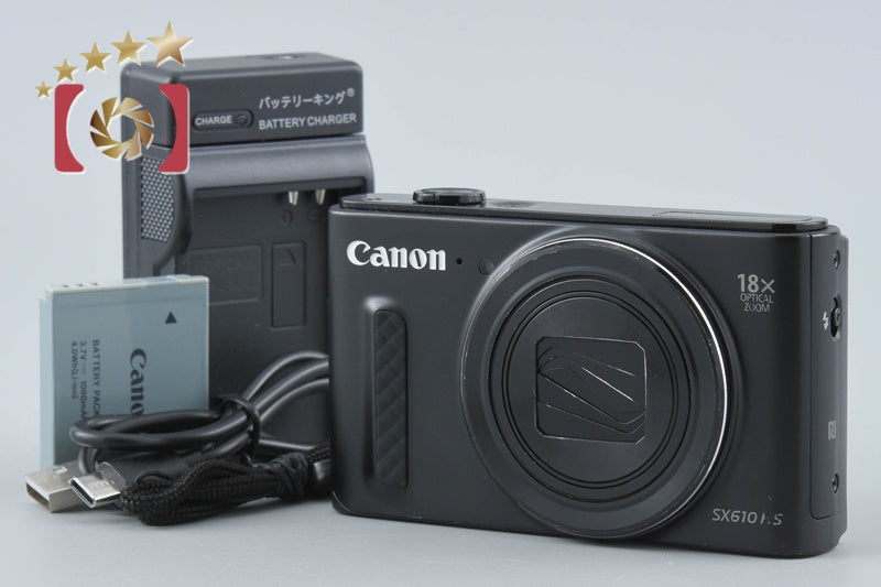 【中古】Canon キヤノン PowerShot SX610 HS ブラック コンパクトデジタルカメラ