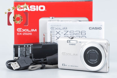 【中古】CASIO カシオ EXILIM EX-ZS26 シルバー コンパクトデジタルカメラ 元箱付き