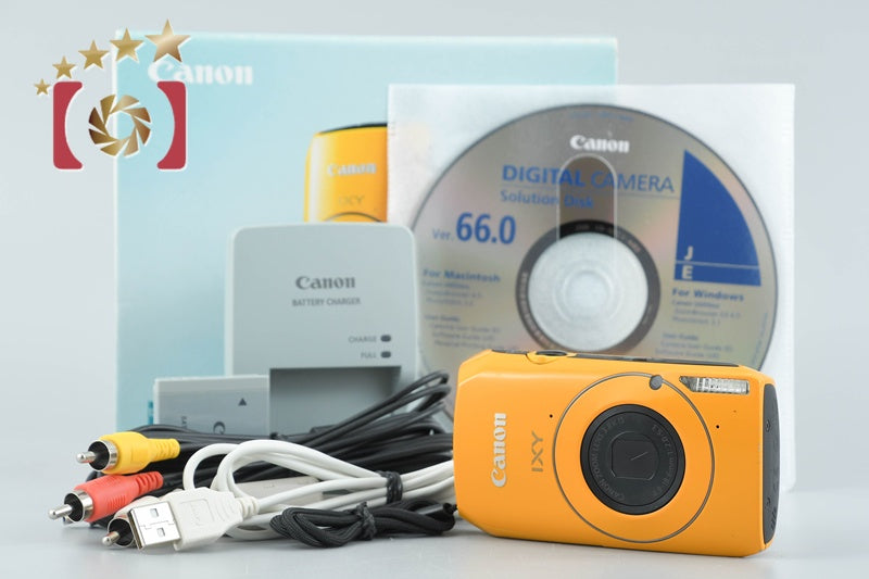 【中古】Canon キヤノン IXY 30S イエロー コンパクトデジタルカメラ 元箱付き