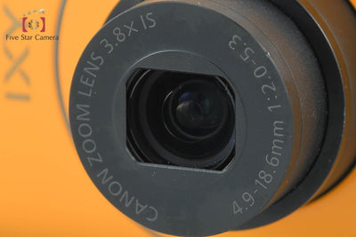 【中古】Canon キヤノン IXY 30S イエロー コンパクトデジタルカメラ 元箱付き