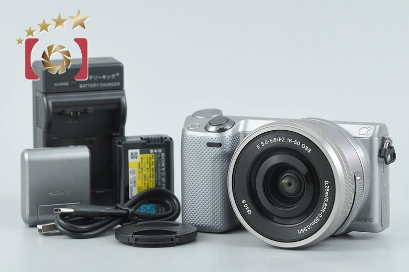 【中古】SONY ソニー α NEX-5R パワーズームレンズキット シルバー 多言語対応