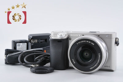 【中古】SONY ソニー α6000 ILCE-6000 シルバー パワーズームレンズキット 多言語対応