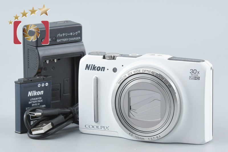 【中古】Nikon ニコン COOLPIX S9700 エレガントホワイト コンパクトデジタルカメラ
