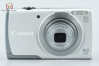 【中古】Canon キヤノン PowerShot A3500 IS シルバー コンパクトデジタルカメラ 元箱付き