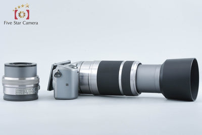 【中古】SONY ソニー α NEX-5T シルバー ダブルズームレンズキット 多言語対応