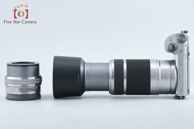【中古】SONY ソニー α NEX-5T シルバー ダブルズームレンズキット 多言語対応