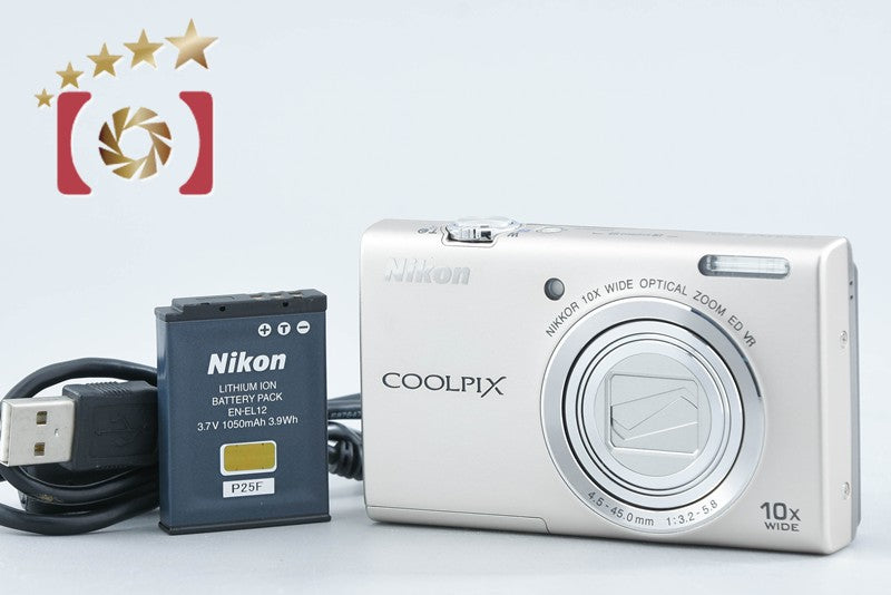 【中古】Nikon ニコン COOLPIX S6200 プラチナシルバー コンパクトデジタルカメラ