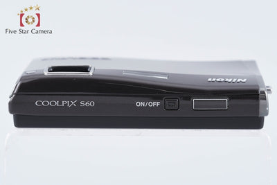 【中古】Nikon ニコン COOLPIX S60 パープリッシュブラック コンパクトデジタルカメラ 元箱付き