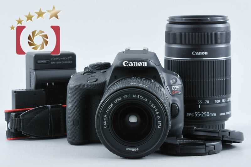 【中古】Canon キヤノン EOS Kiss X7 ダブルズームキット ブラック シャッター回数僅少