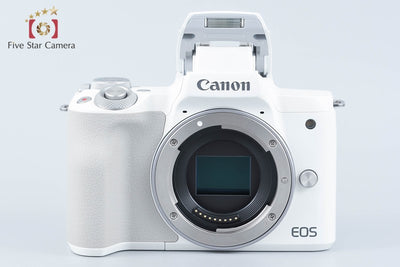 【中古】Canon キヤノン EOS Kiss M2 ダブルズームレンズキット ホワイト シャッター回数僅少