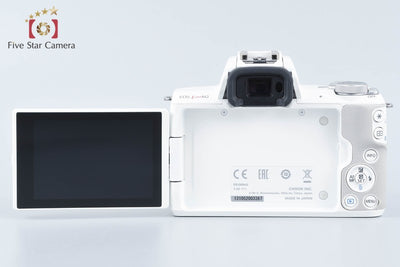 【中古】Canon キヤノン EOS Kiss M2 ダブルズームレンズキット ホワイト シャッター回数僅少