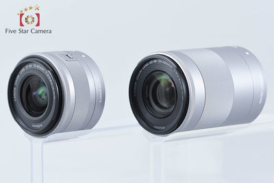 【中古】Canon キヤノン EOS Kiss M2 ダブルズームレンズキット ホワイト シャッター回数僅少