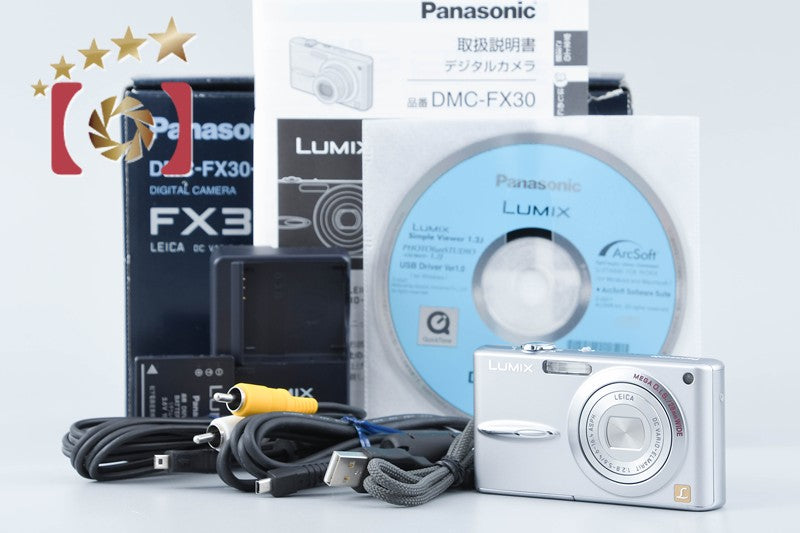 【中古】Panasonic パナソニック LUMIX DMC-FX30 プレシャスシルバー コンパクトデジタルカメラ 元箱付き