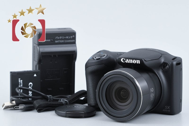 【中古】Canon キヤノン PowerShot SX420 IS ブラック コンパクトデジタルカメラ