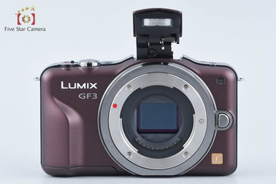 【中古】Panasonic パナソニック LUMIX DMC-GF3 センシュアルブラウン ダブルレンズキット シャッター回数僅少