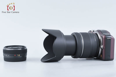 【中古】Panasonic パナソニック LUMIX DMC-GF3 センシュアルブラウン ダブルレンズキット シャッター回数僅少