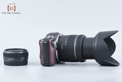 【中古】Panasonic パナソニック LUMIX DMC-GF3 センシュアルブラウン ダブルレンズキット シャッター回数僅少