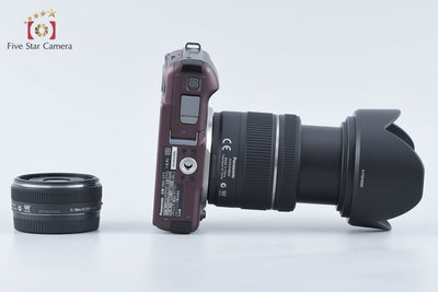 【中古】Panasonic パナソニック LUMIX DMC-GF3 センシュアルブラウン ダブルレンズキット シャッター回数僅少