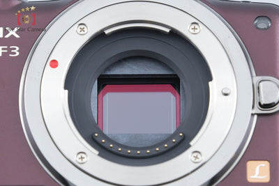 【中古】Panasonic パナソニック LUMIX DMC-GF3 センシュアルブラウン ダブルレンズキット シャッター回数僅少