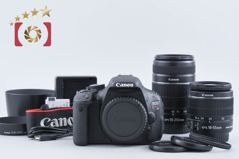 【中古】Canon キヤノン EOS Kiss X5 ダブルズームレンズキット シャッター回数僅少
