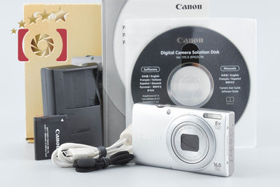【中古】Canon キヤノン PowerShot A4000 IS シルバー コンパクトデジタルカメラ 元箱付き