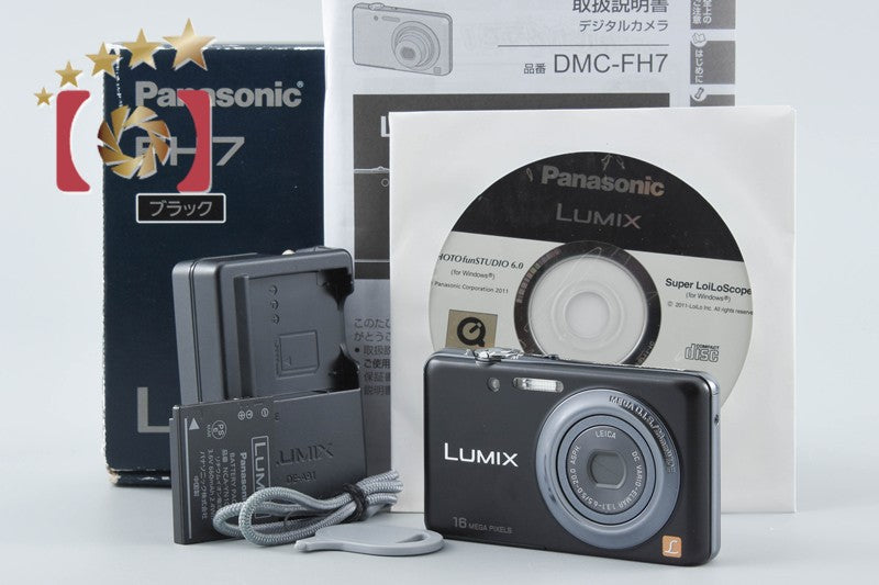 中古】Panasonic パナソニック LUMIX DMC-FH7 ブラック コンパクト