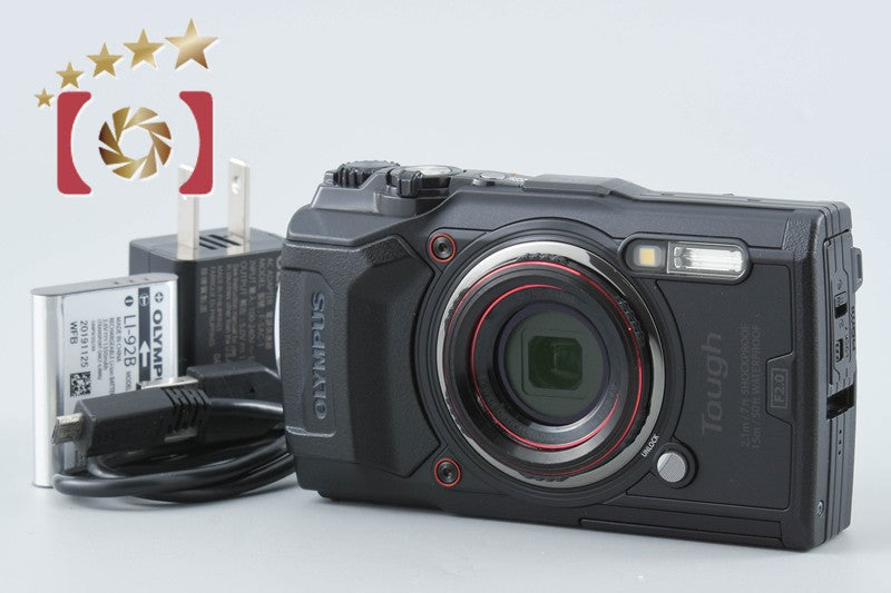 【中古】OLYMPUS オリンパス TOUGH TG-6 ブラック コンパクトデジタルカメラ