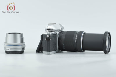 【中古】OLYMPUS オリンパス OM-D E-M10 EZ ダブルズームキット シルバー 元箱付き