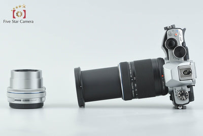 【中古】OLYMPUS オリンパス OM-D E-M10 EZ ダブルズームキット シルバー 元箱付き