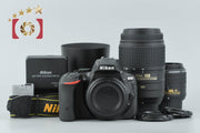 【中古】Nikon ニコン D5500 ブラック ダブルズームキット シャッター回数僅少