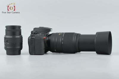 【中古】Nikon ニコン D5500 ブラック ダブルズームキット シャッター回数僅少