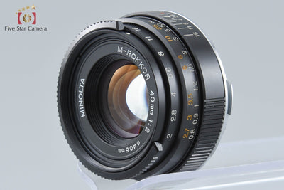 【中古】MINOLTA ミノルタ CLE + M-ROKKOR 40mm f/2