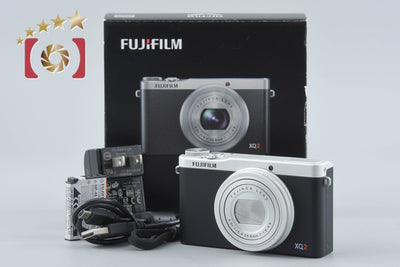 【中古】FUJIFILM 富士フイルム XQ2 シルバー コンパクトデジタルカメラ 元箱付き