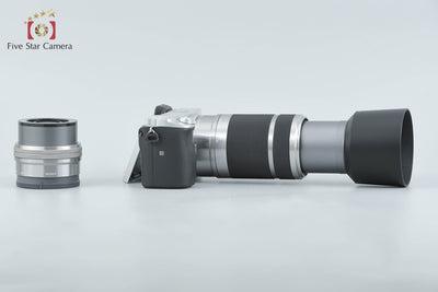 【中古】SONY ソニー α6400 ILCE-6400 ダブルズームレンズキット シルバー シャッター回数僅少 元箱付き 多言語対応