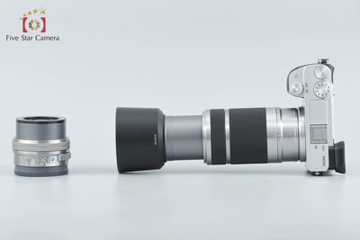 【中古】SONY ソニー α6400 ILCE-6400 ダブルズームレンズキット シルバー シャッター回数僅少 元箱付き 多言語対応