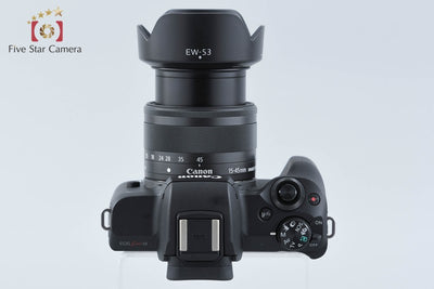 【中古】Canon キヤノン EOS Kiss M EF-M 15-45 IS STM レンズキット ブラック
