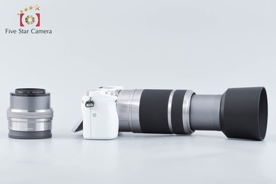 【中古】SONY ソニー α6000 ILCE-6000 ダブルズームレンズキット ホワイト シャッター回数僅少 多言語対応